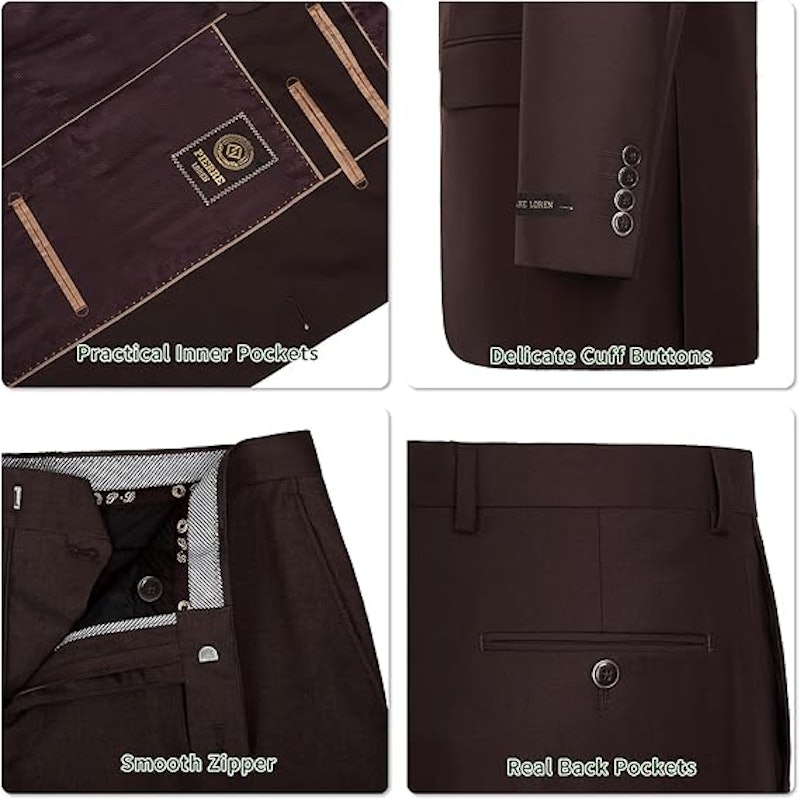 Conjunto Terno Masculino de 2 Peças com Ajuste Clássico P&L 3
