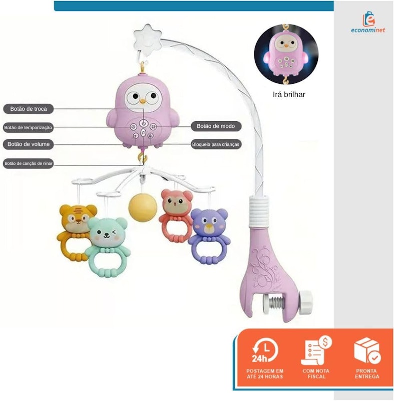 Móbile para Berço e Carrinho Baby Style 4