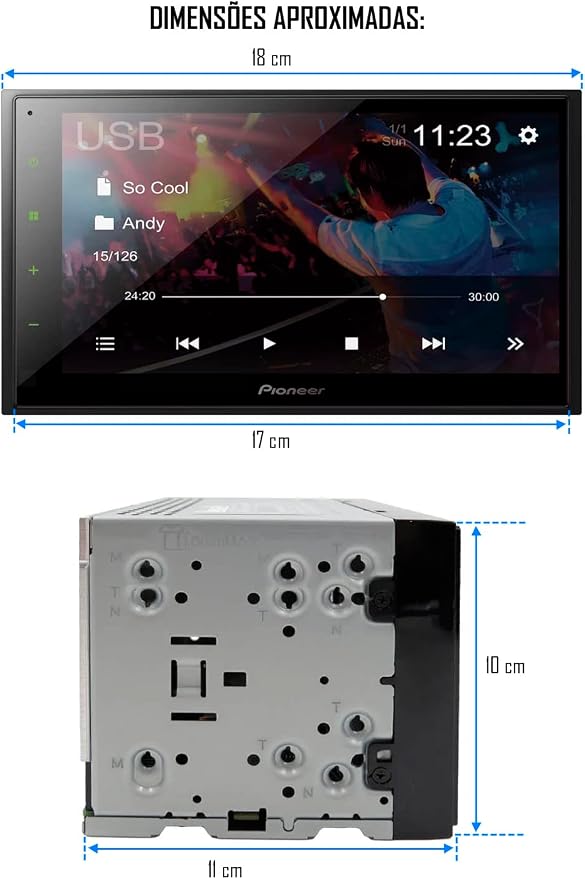 Multimídia Receiver 6.8” 5