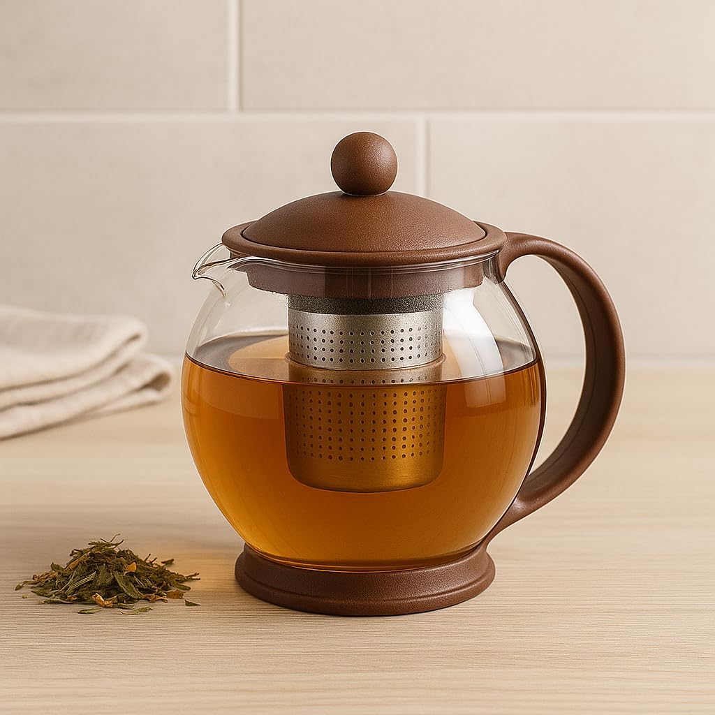 Chaleira de Vidro com Infusor de Aço Inox 4