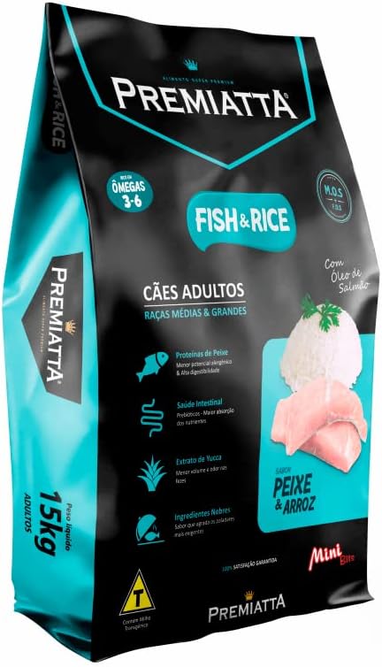 Ração Nutricare Fish & Rice Mini Bits Cães Adultos Premiatta 1