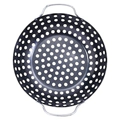 Grelha de Churrasco Redonda Wok Perfurada