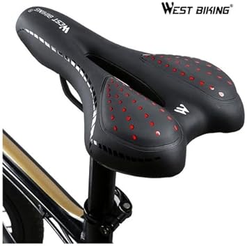 Selim Bike Ciclismo Impermeável Ergonomico Macio Gel Mtb West Biking 5
