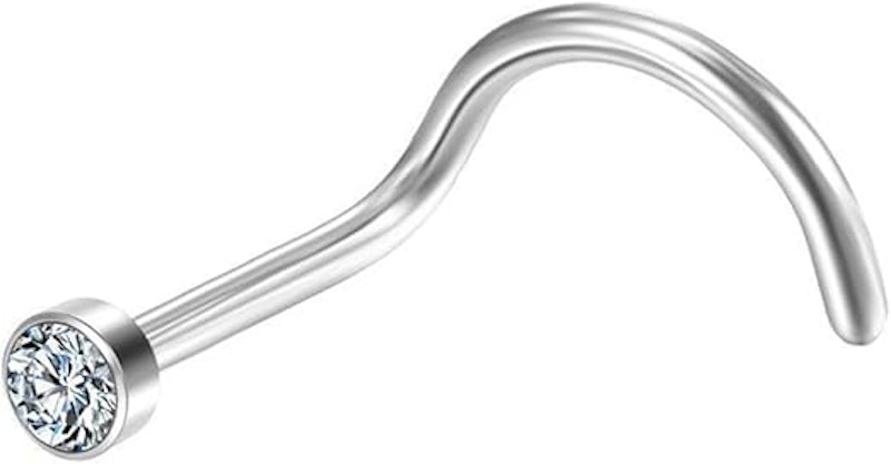 Piercing Nostril Titânio PVD Zircônia 1