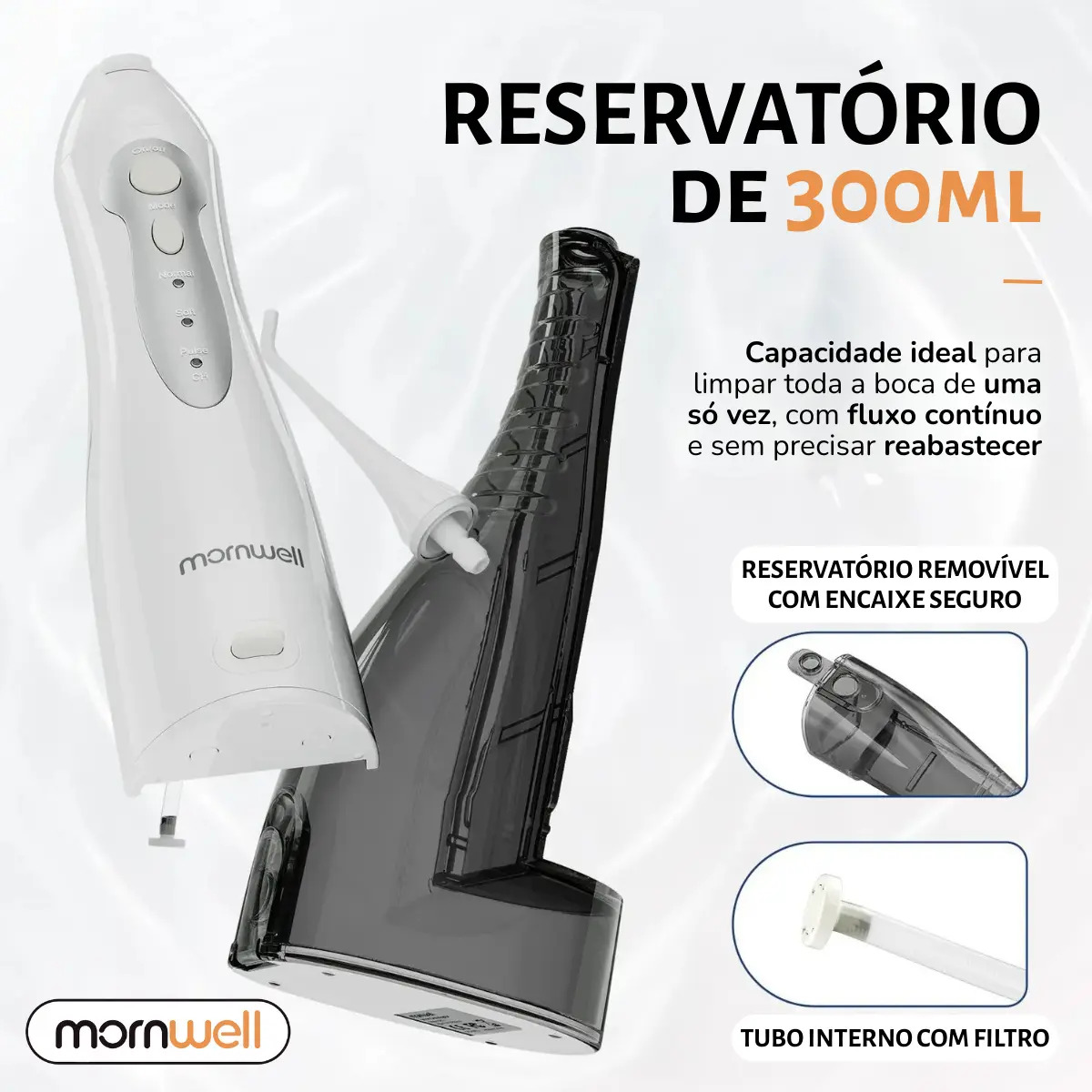 Irrigador Oral sem Fio para os Dentes Mornwell 3