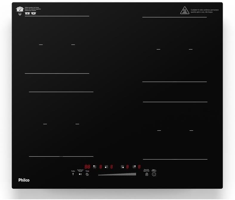 Cooktop de Indução Philco 4 Queimadores Turbo 1