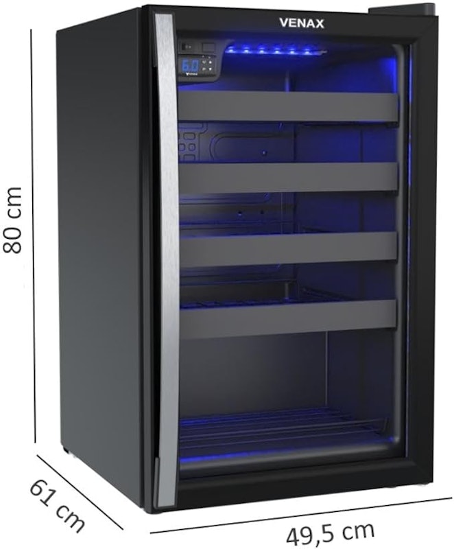 Adega Piubella 100 para 24 Garrafas Preto Porta Invertida 5