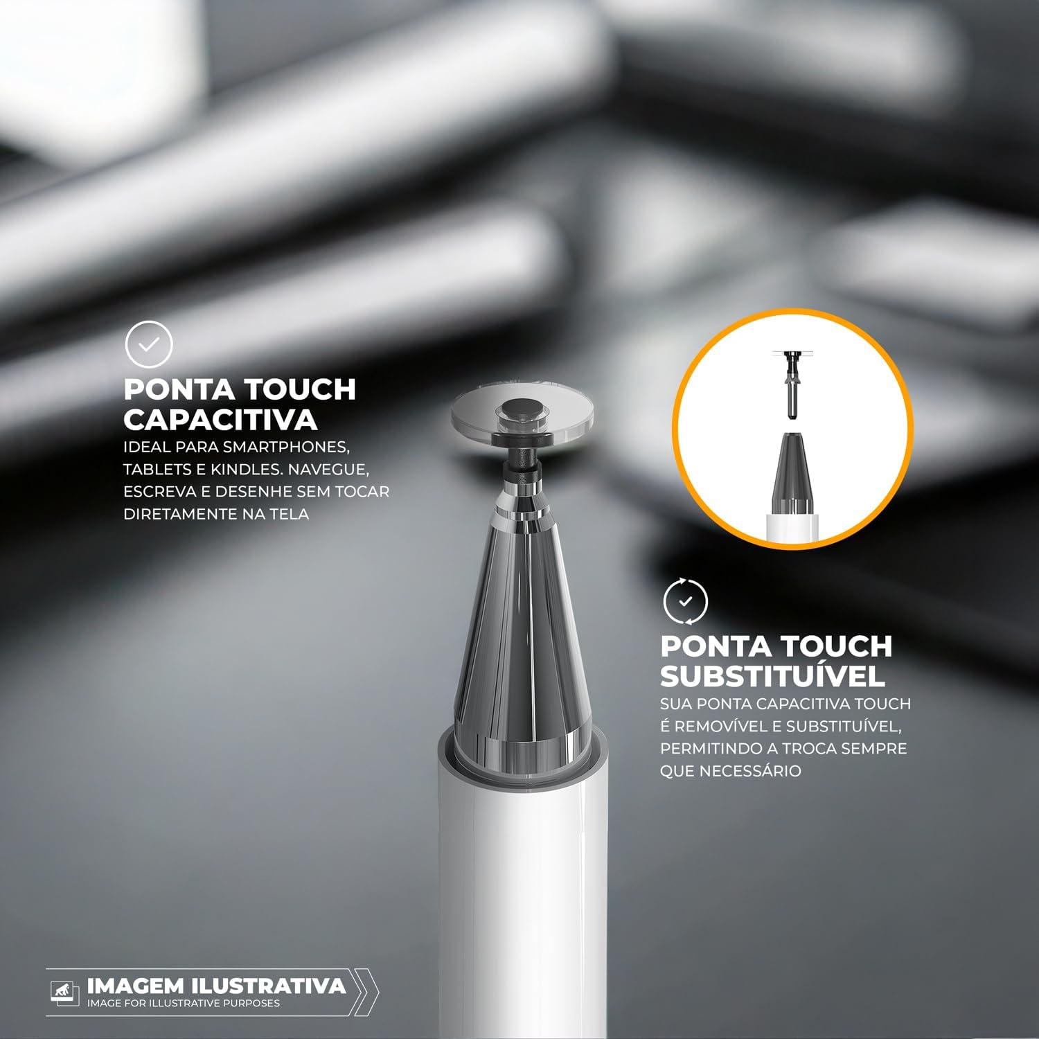 Caneta 2 em 1 - Touch e Esferográfica - Dinamic 3