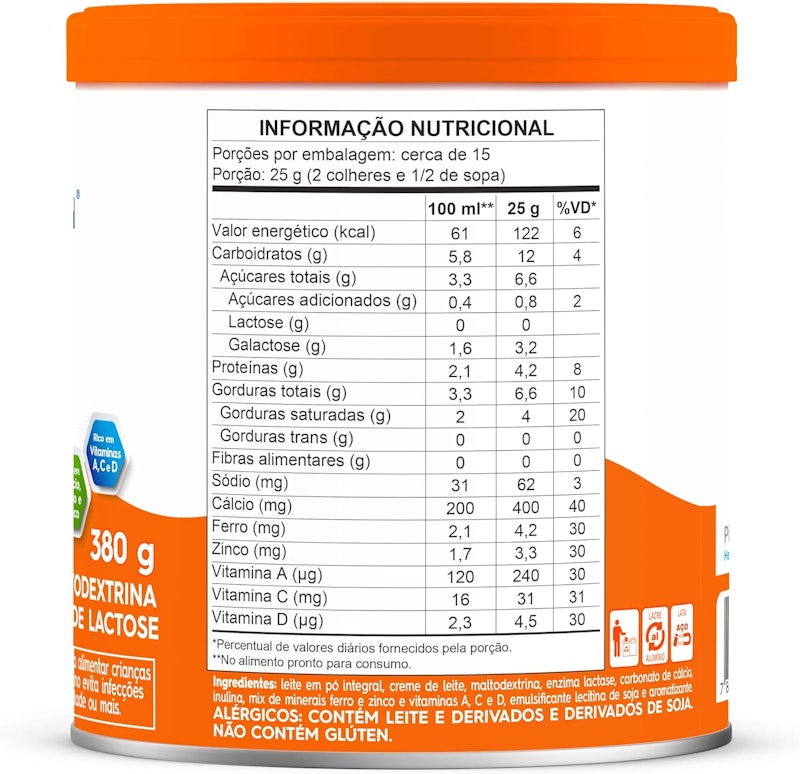 Composto Lácteo Piracanjuba Zero Lactose 380g 2