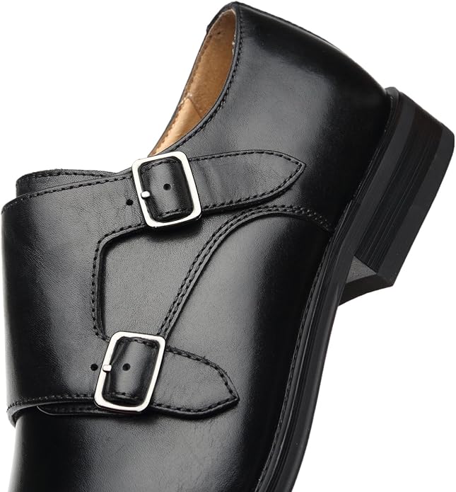 Sapato Masculino Monk Strap Chal-1-Black La Milano 4