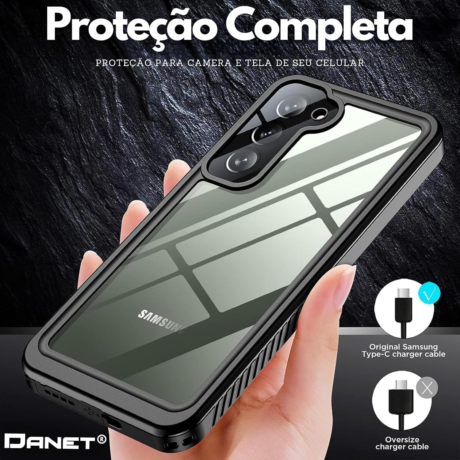 Capa à Prova D'Água para Samsung Galaxy S4+ e Ultra Danet 3