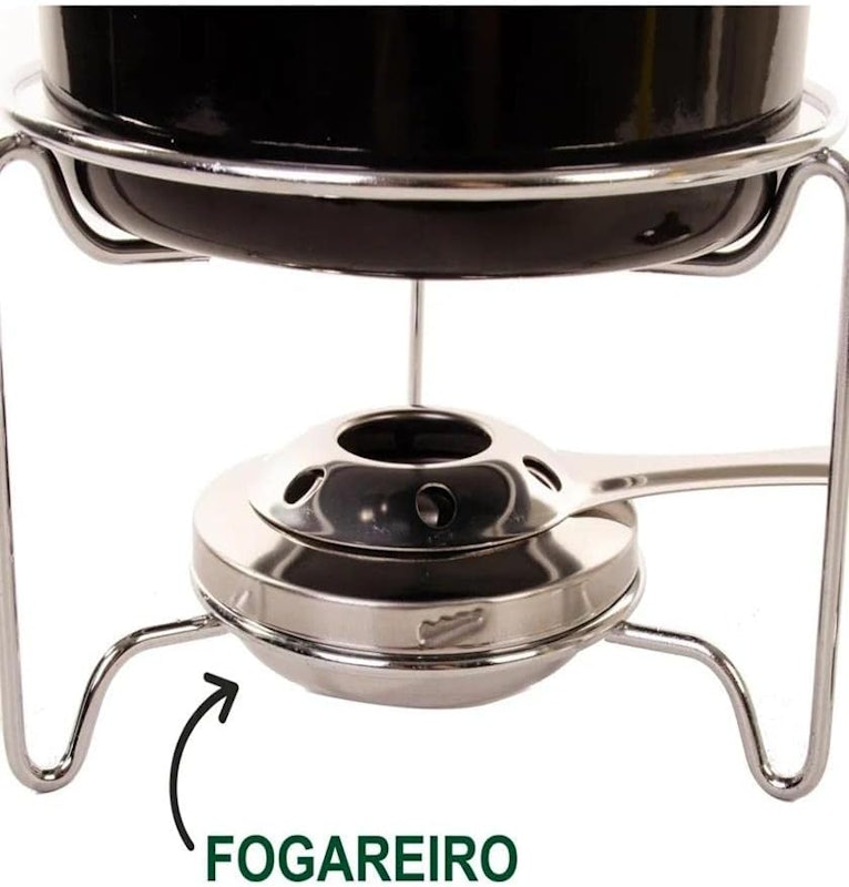 Conjunto para Fondue 10 Peças com 6 Garfos Inox 1 L 3
