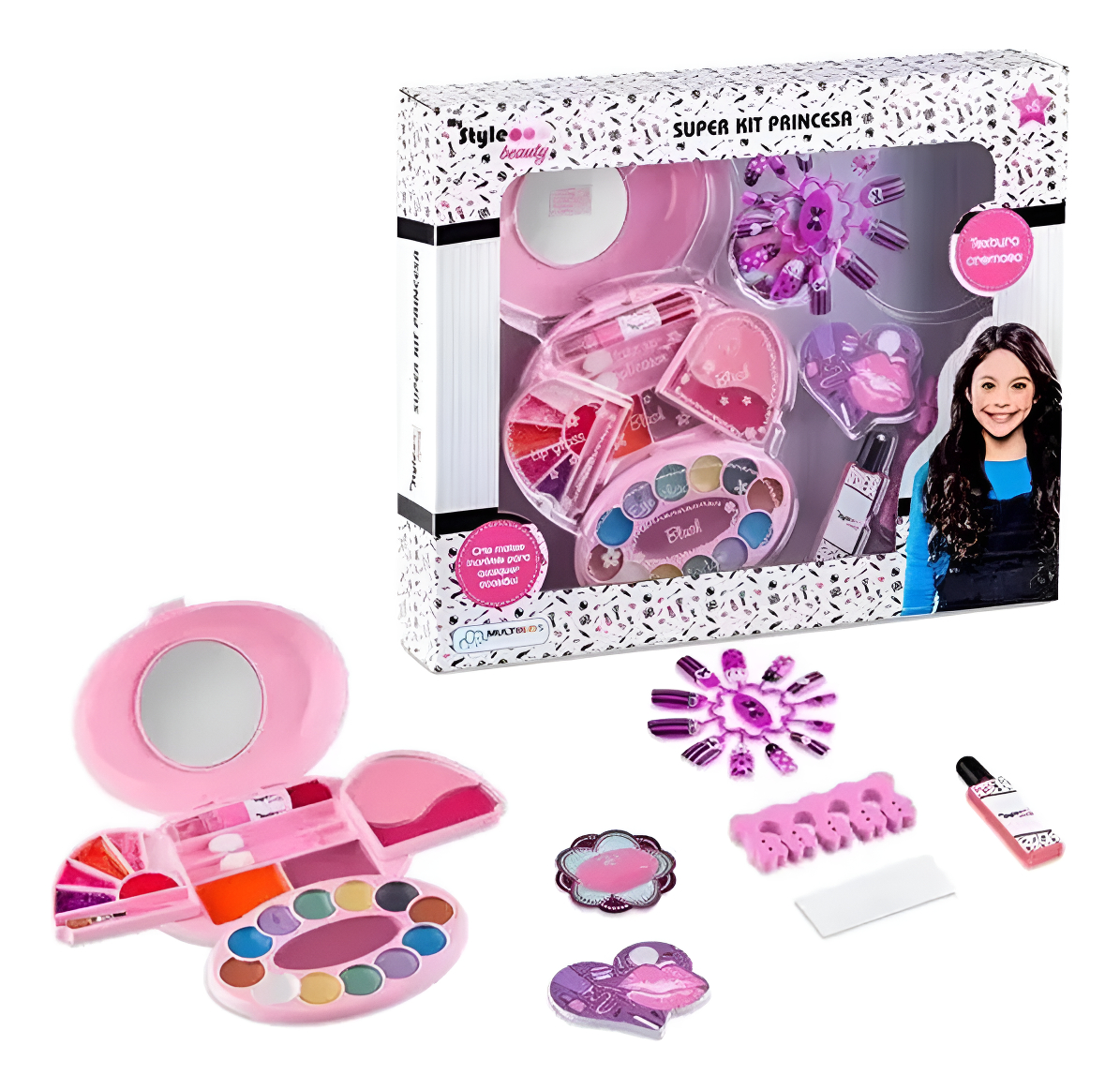 Maquiagem Infantil My Style Beauty Super Kit Princesa Multikids 2
