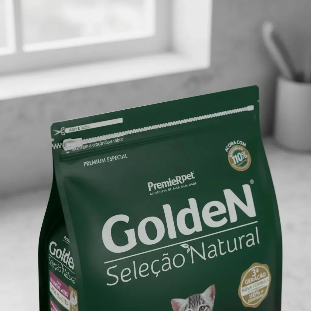 GoldeN Seleção Natural Gatos Filhotes Frango & Arroz 2