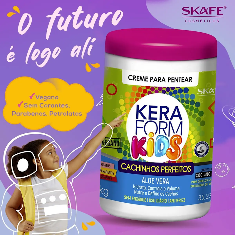 Creme para Pentear Keraform Kids Cachinhos Perfeitos 2
