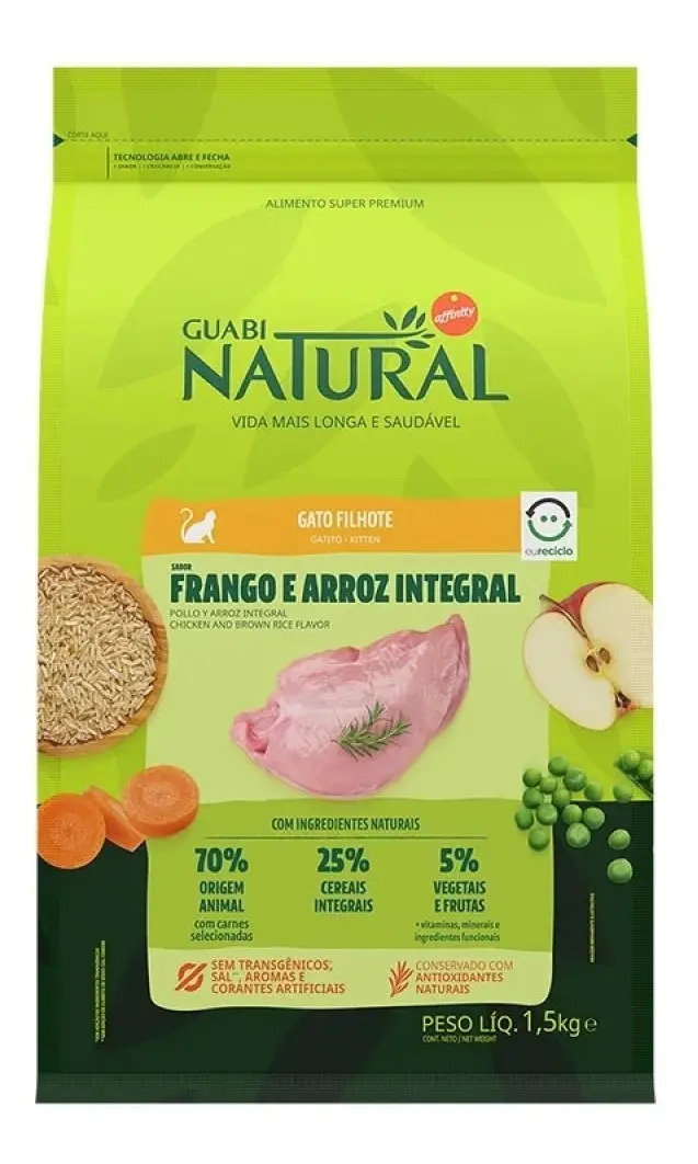 Ração Gato Filhote Frango e Arroz Integral 1