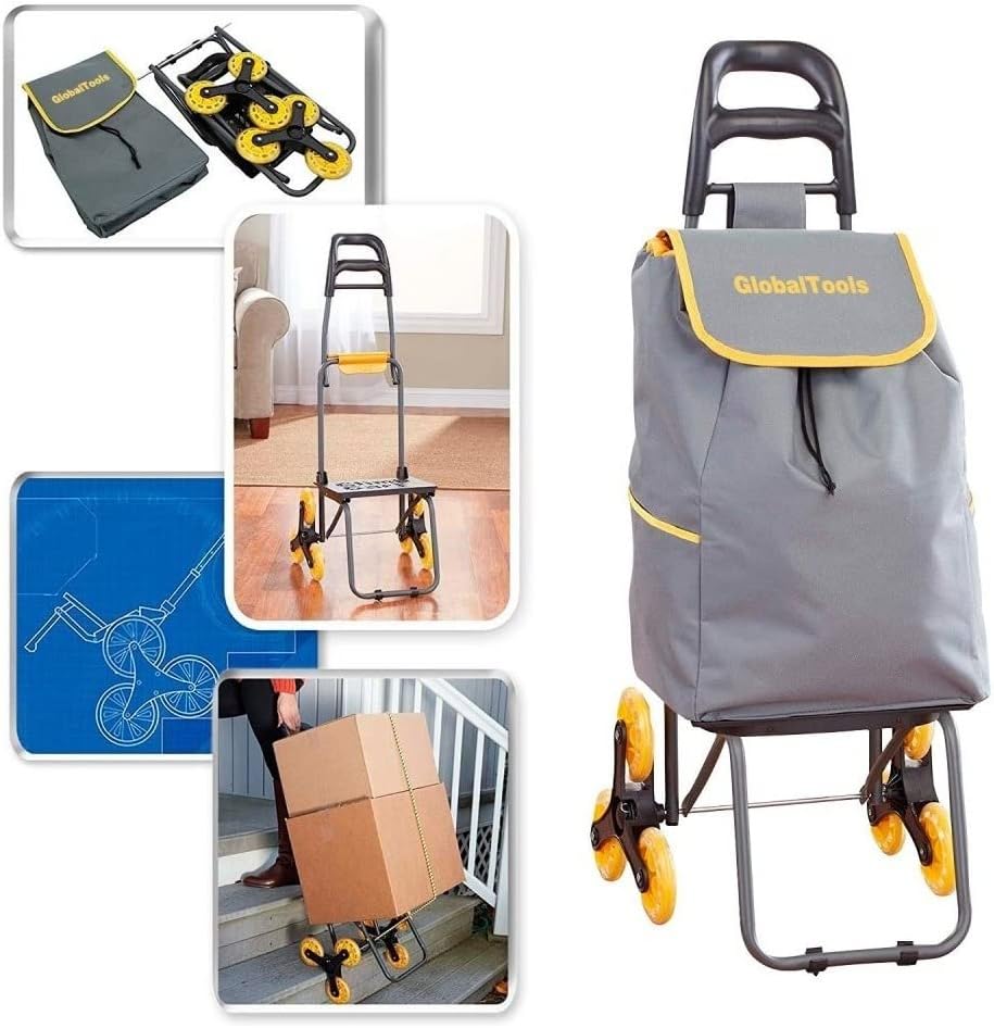Carrinho de Carga 3 Rodas Climbing Cart Sobe Escadas GT082 10