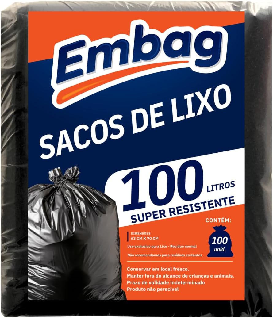 Saco de Lixo Super Resistente Pacote 100 1