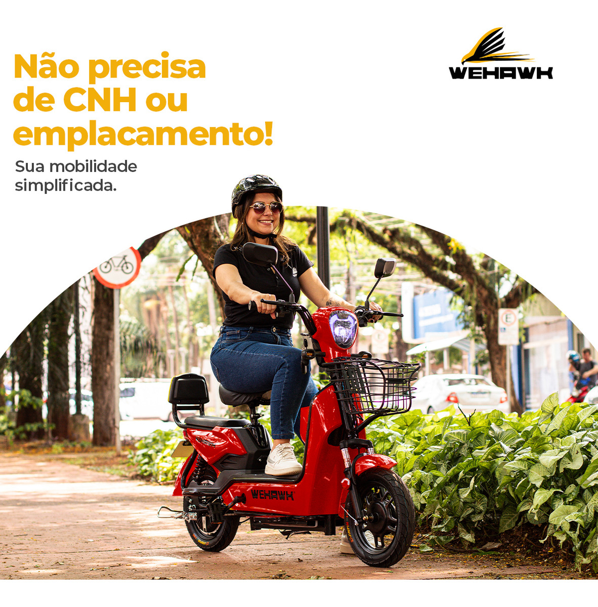 Bicicleta Scooter Elétrica Basket Wx-03 WeHawk 3