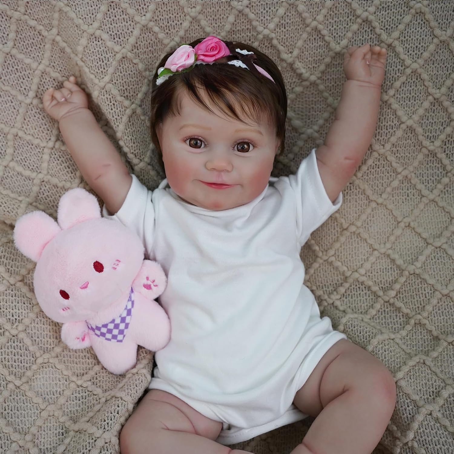 Bebê Reborn Boneca Silicone Realista Menina Cabelo Implantado 1