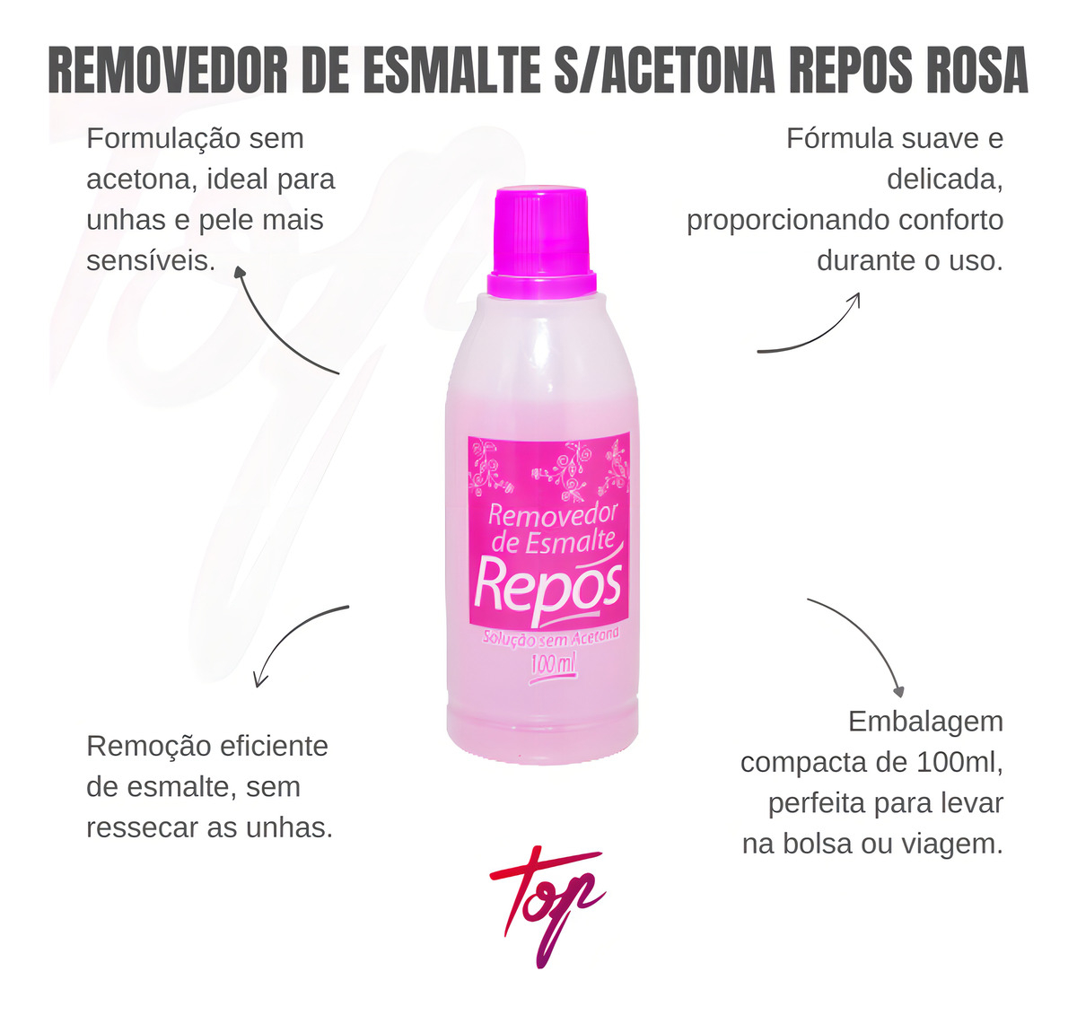 Removedor de Esmalte Repos (Rosa) 2