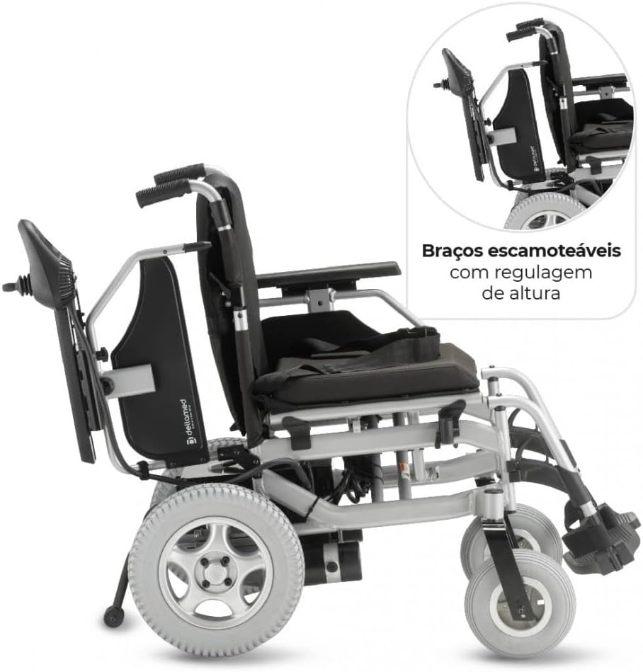 Cadeira de Rodas Motorizada em Alumínio Dobrável até 135 Kg 2