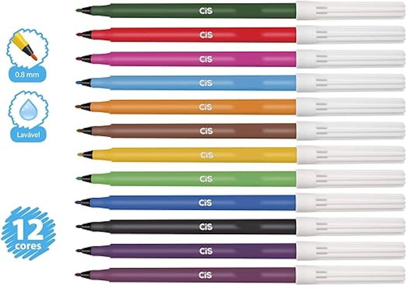 Canetinhas Hidrográficas 12 Cores Cis 2