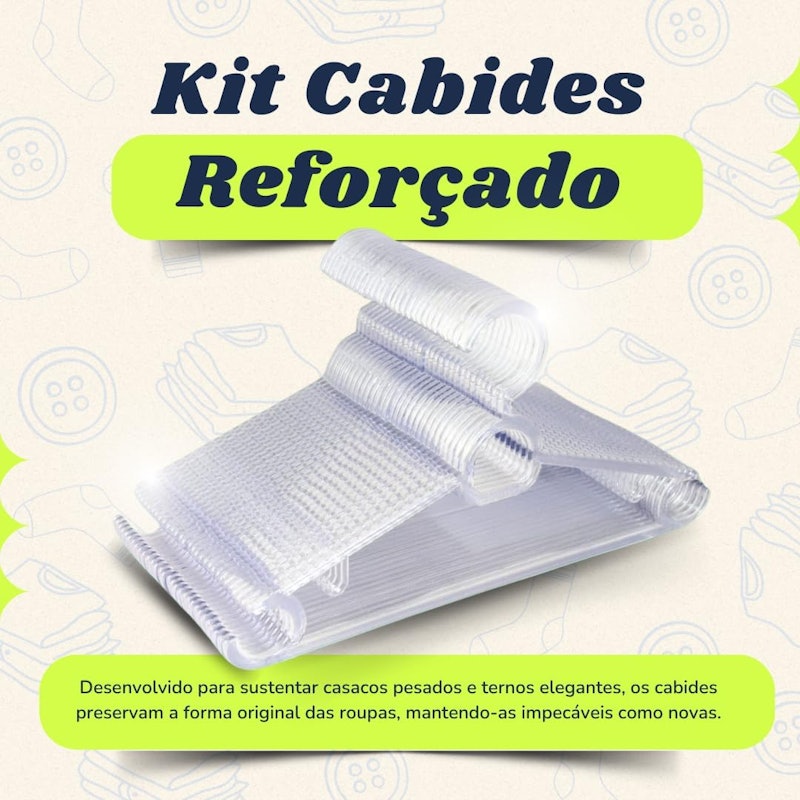 Kit 20 Cabides Acrílicos Transparentes 2