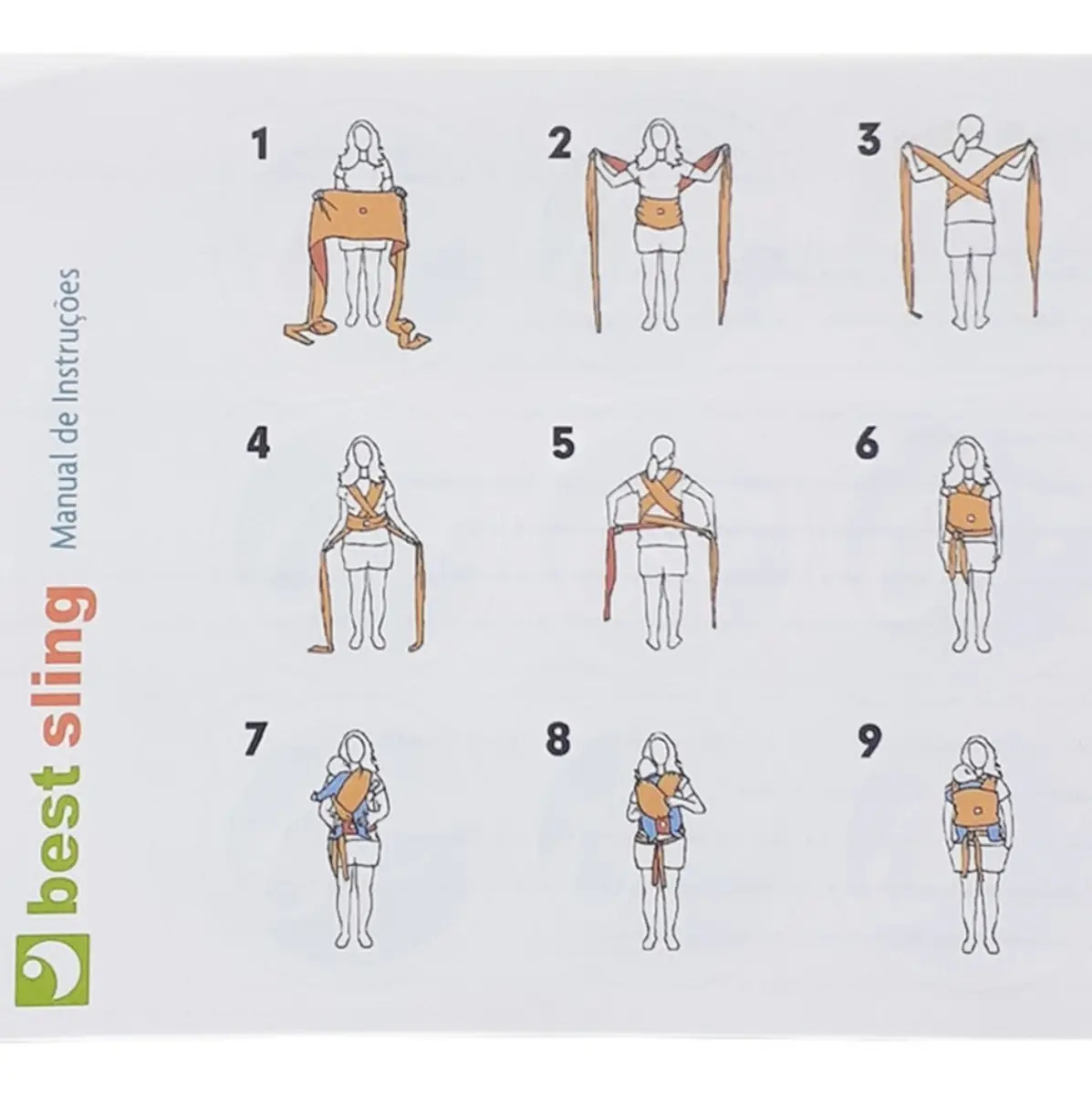 Wrap Sling para Bebê Poliéster 3