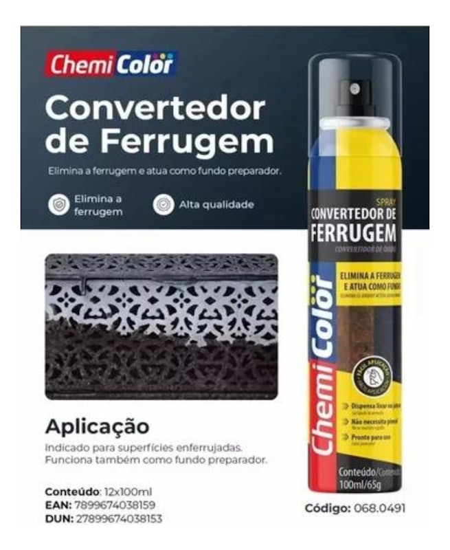 Convertedor de Ferrugem Spray 100 ml 3
