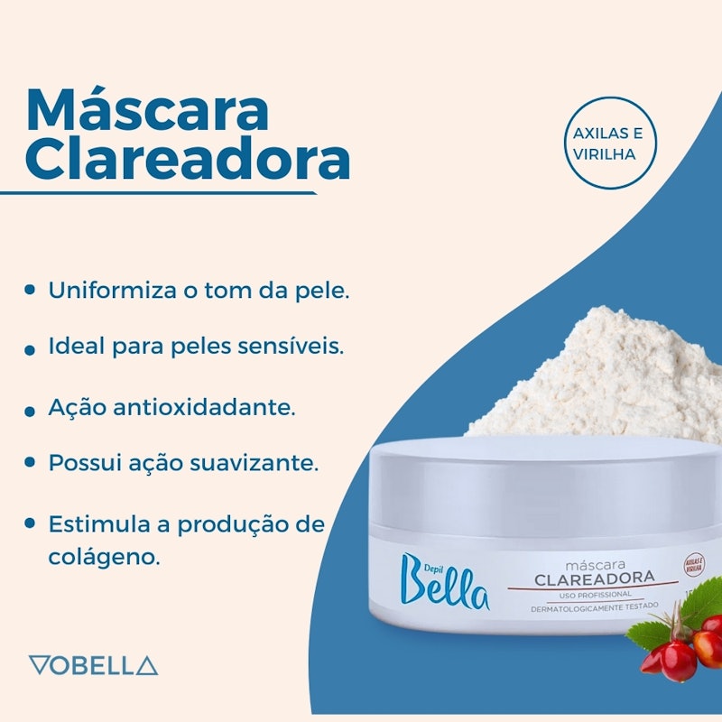 Máscara Clareadora Axilas e Virilhas Depil Bella 3