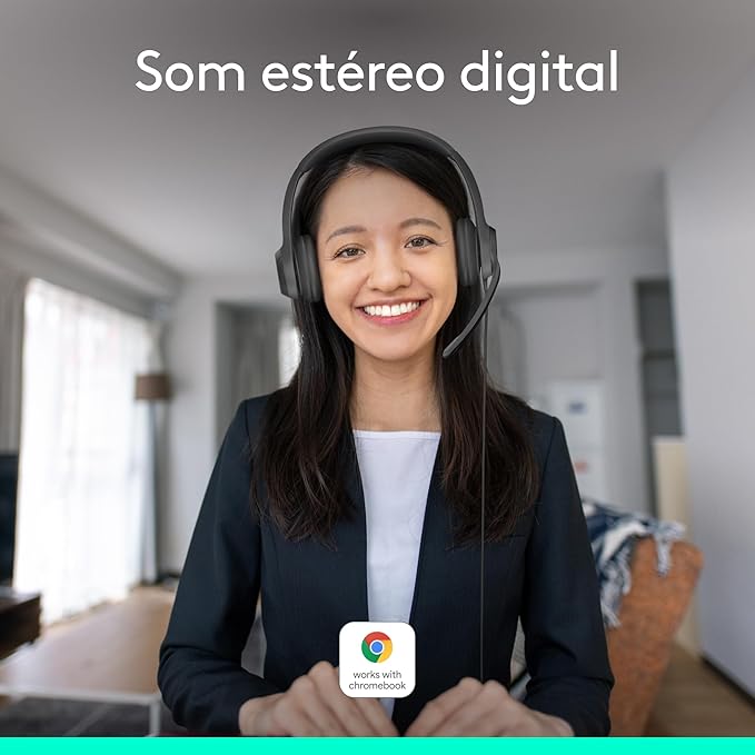 Headset para Computador com USB Logitech 4