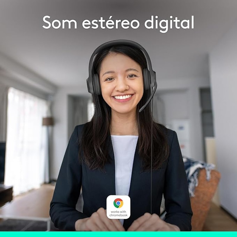 Headset para Computador com USB Logitech 4