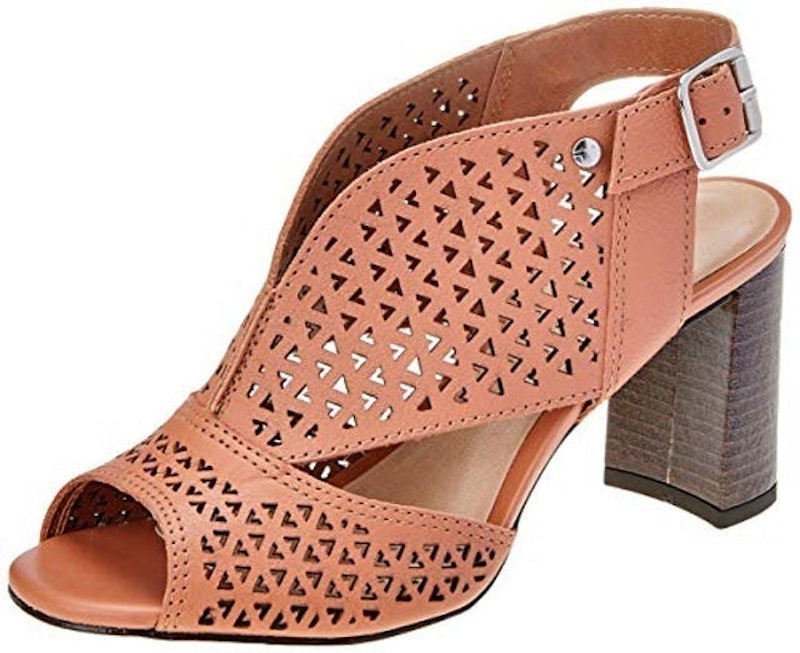 Sandália Salto Grosso Laser Cut 1