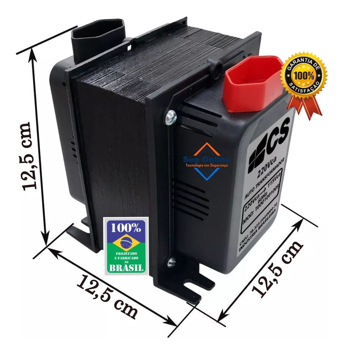 Transformador 3000 VA 1250 W Bivolt CS Eletrônica 3