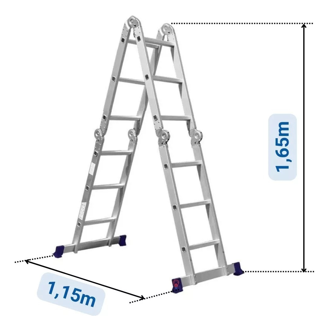 Escada Multifuncional 4x3 12 Degraus Mor 4