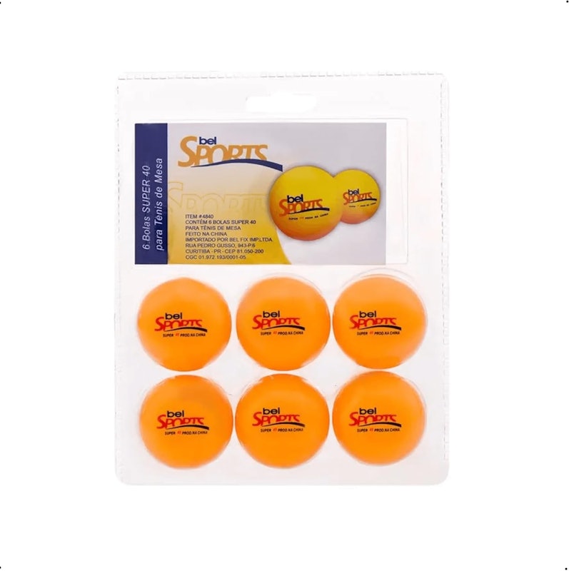 Kit com 6 Bolinhas de Ping-Pong Bel 1