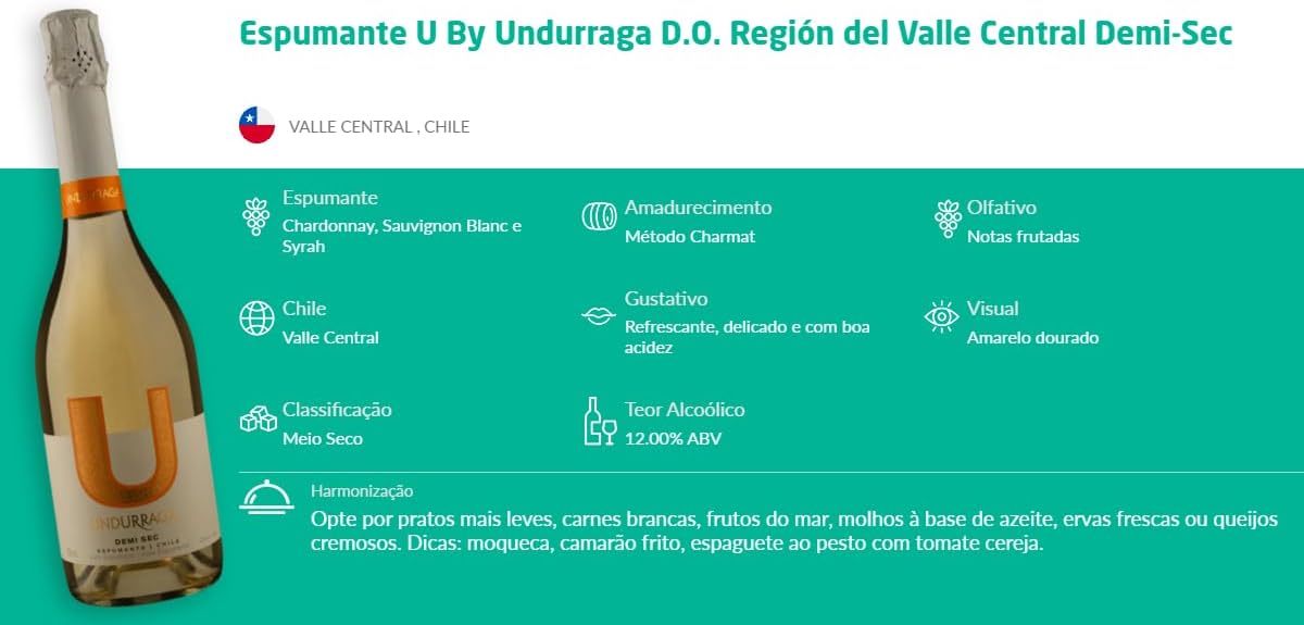 Espumante Undurraga Demi-Sec 4