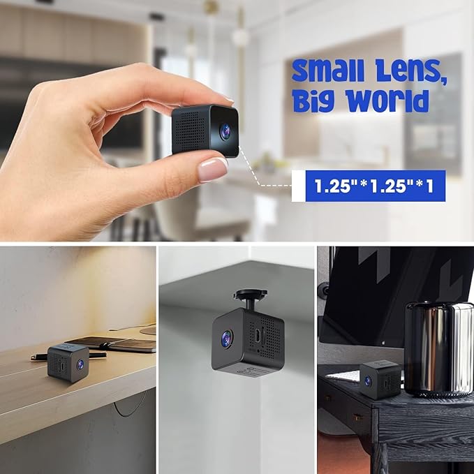 Mini Câmera Espiã sem Fio Escondida 1080p Wi-Fi  2