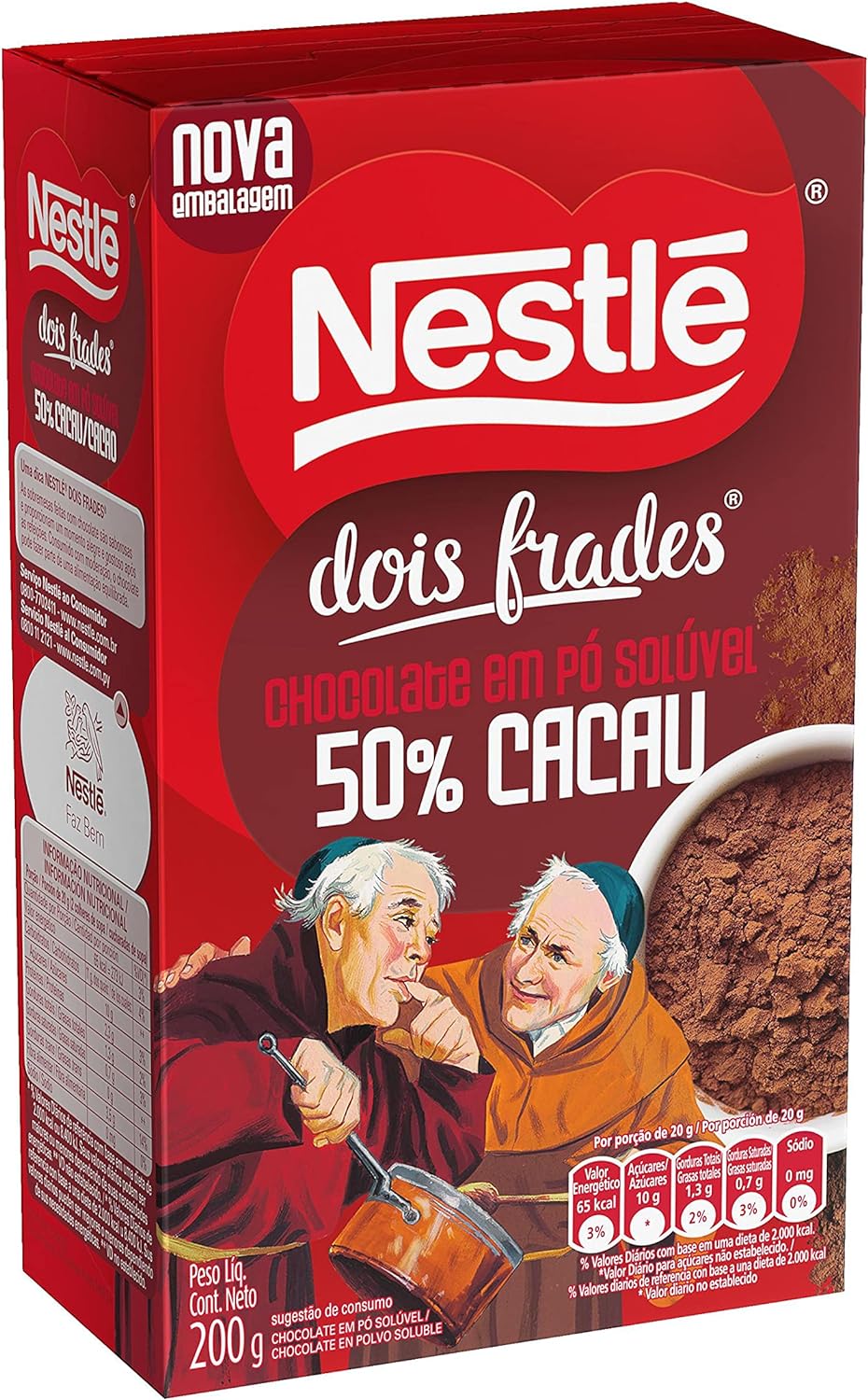 Chocolate em Pó Solúvel 50% Cacau Dois Frades 2