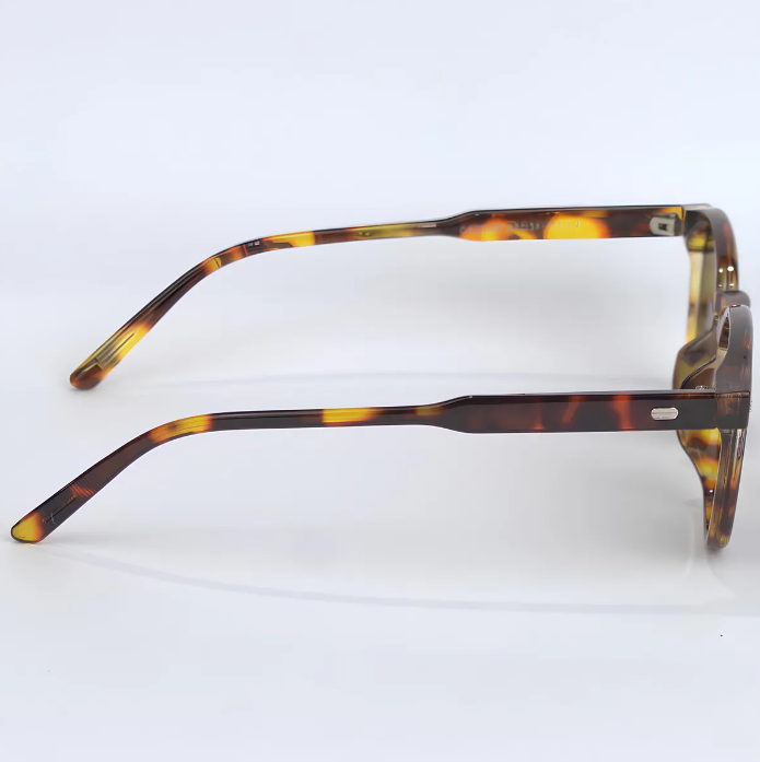 Óculos de Sol Feminino Redondo Degradê Polarizado Marrom UV 3