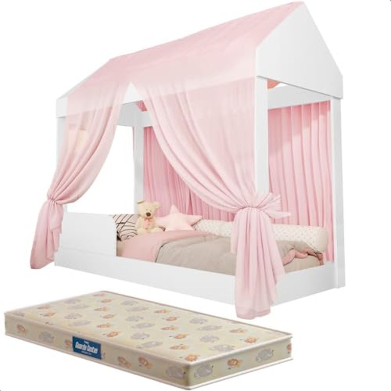 Cama Infantil com Colchão e Voal Crystal 1