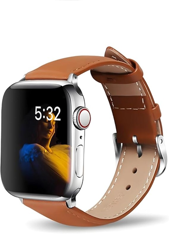 Pulseira Premium de Couro com Fecho Clássico Compatível com Apple Watch 1