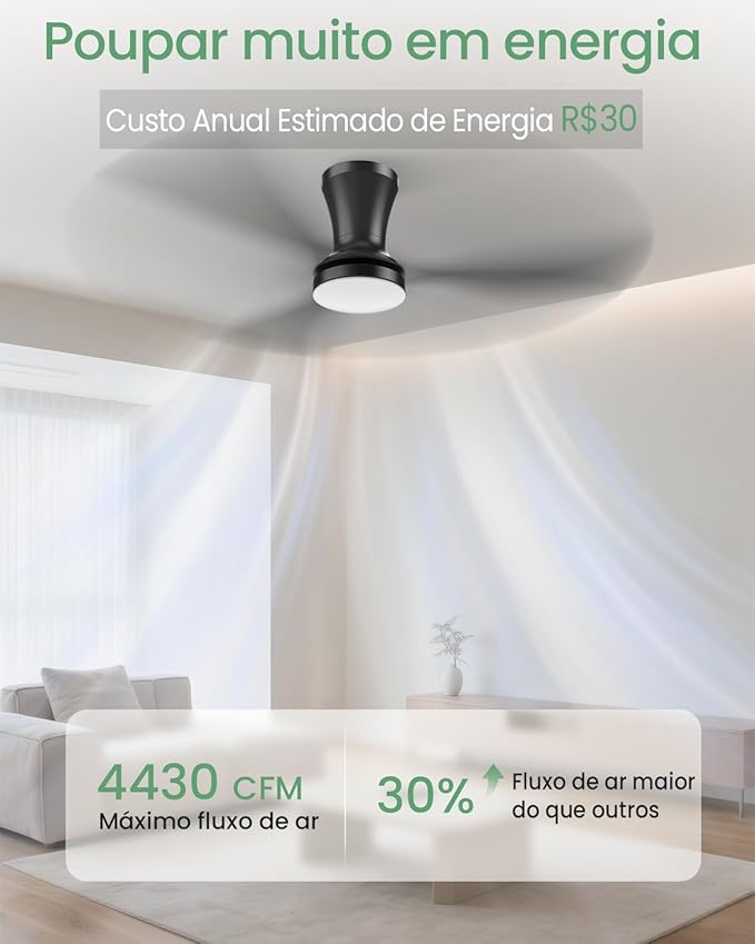 Ventilador de Teto 42″ com Luz LED 3
