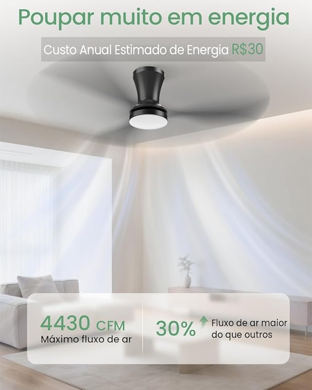 Ventilador de Teto 42″ com Luz LED 3