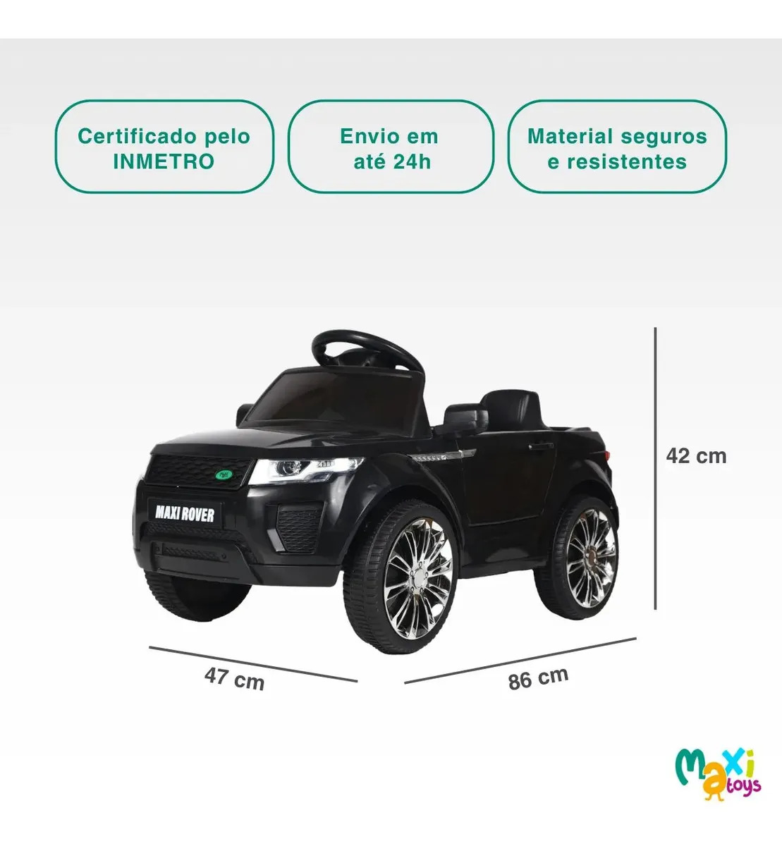 Carro Elétrico Infantil Maxi Rover 6 V Maxi Toys 5