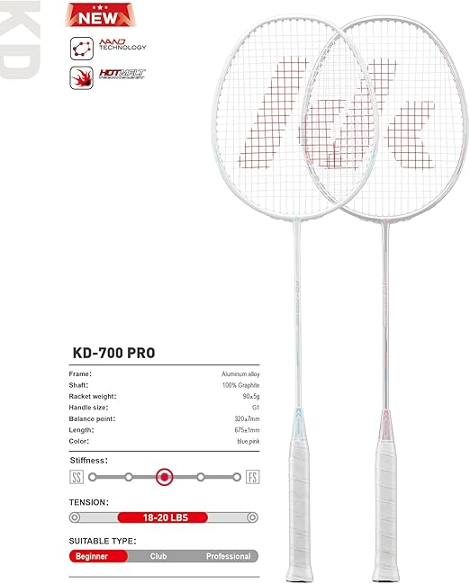 Raquete de Badminton Profissional Kawasaki 3