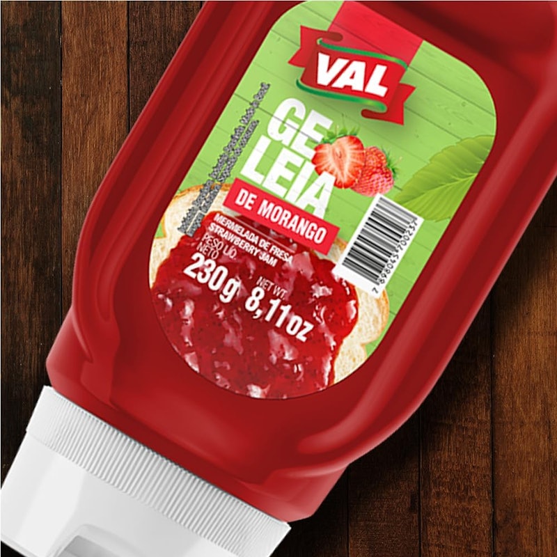 Geleia de Morango Val Top Down 230g 2