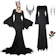 AILEAM Fantasia de Halloween Morticia Addams 1