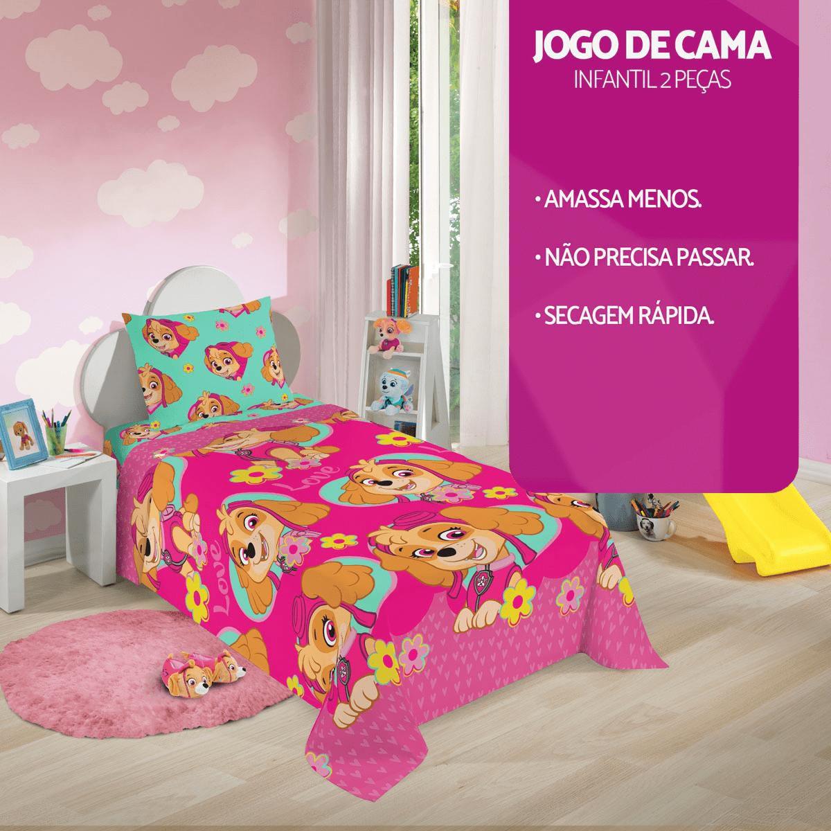 Jogo de Cama Microfibra Estampado Patrulha Canina 4